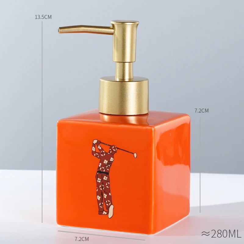 WHYOU Cermic Separate Shampoo Shower Gel Bottle, Liquid Soap Dispensers, Emulsion, Latex Hand Wish Bottles, Bathroom Accessories - vue 13 sur 18
