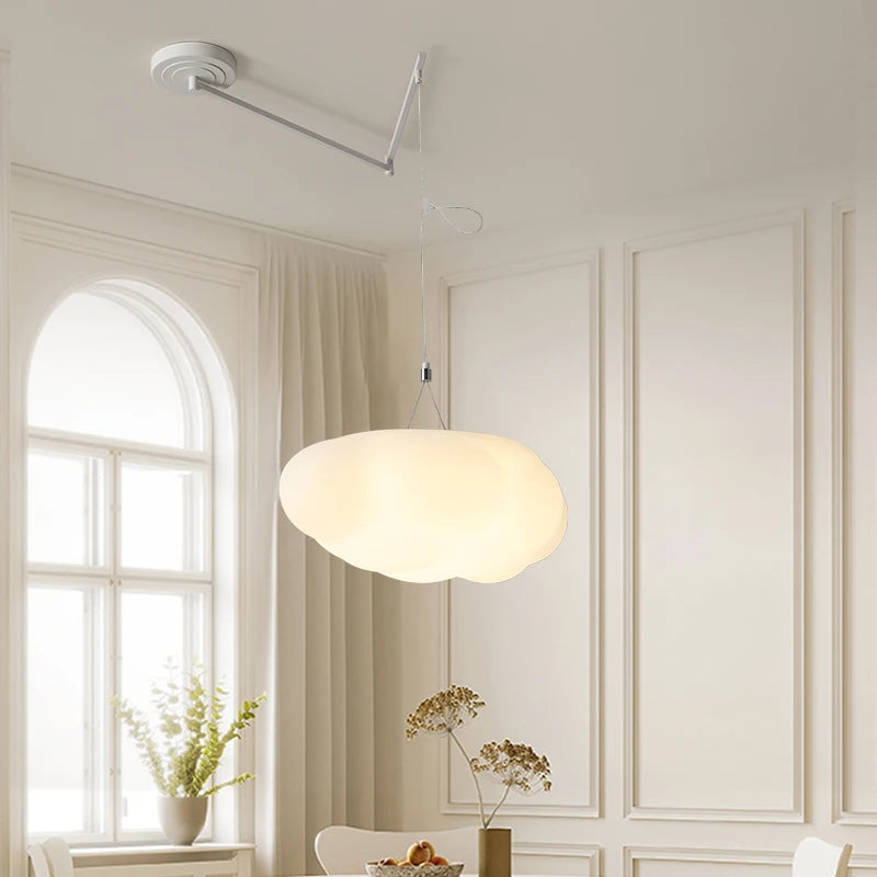 Simple moderne nouvelle crème nuage LED Lustres lumière pour Restaurant salon salle à manger chambre d'enfants couloir suspendus Lustres - vue 4 sur 10