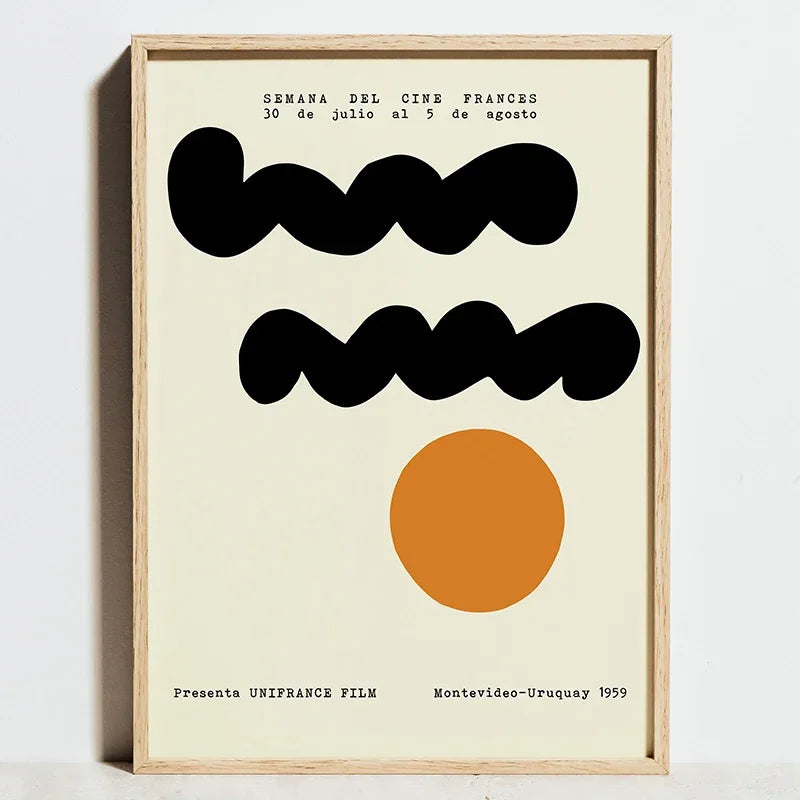 affiches géométriques bauhaus pour décoration intérieure moderne