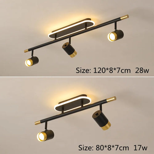 Lustre noir Led moderne intérieur - vue 6 sur 18