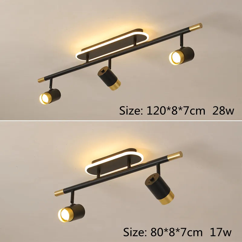 Lustre noir Led moderne intérieur - vue 5 sur 18