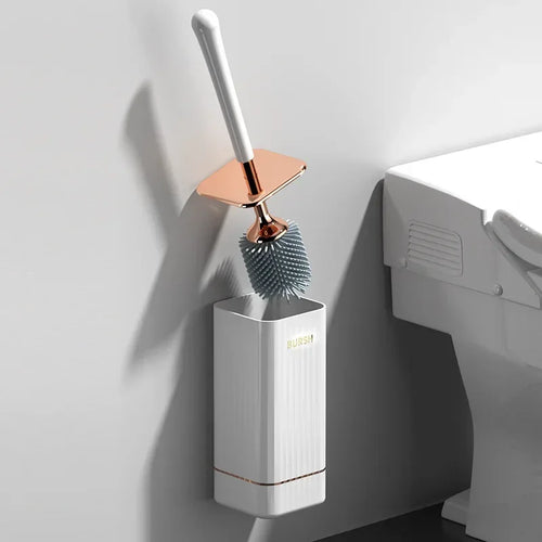 brosse de nettoyage en silicone pour toilettes sans coin mort - vue 9 sur 8