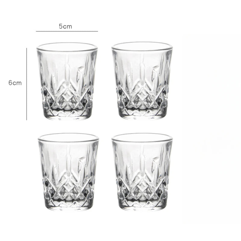 Verres a shot sculptes luxe 50ml lot elegant
