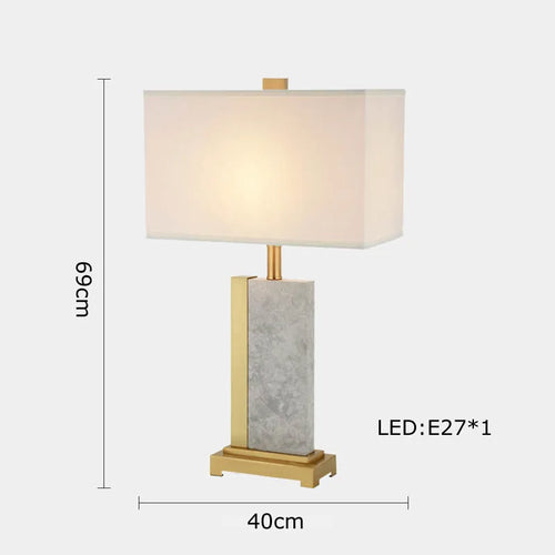 lampe à poser rétro en tissu marbré pour décoration intérieure