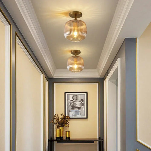 plafonnier led moderne en verre luxe pour décoration simple
