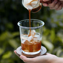 Tasses verre transparent style old fashioned café luxe