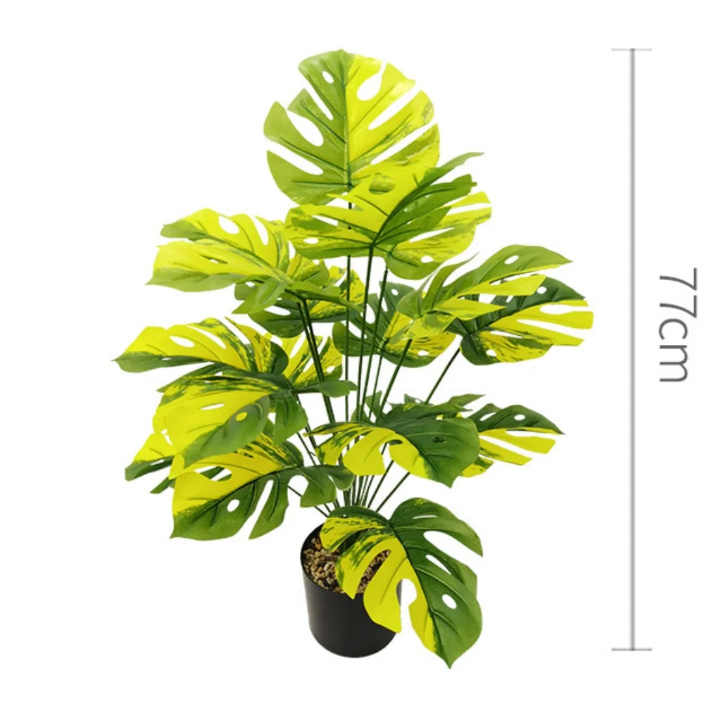 plantes artificielles grandes feuilles décoratives pour intérieur et bureau - vue 17 sur 24