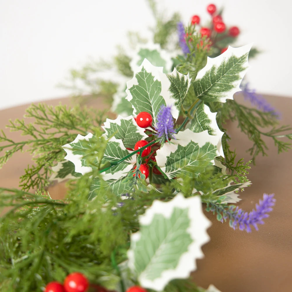 plantes artificielles pour décoration de Noël guirlande suspendue festive - vue 4 sur 6