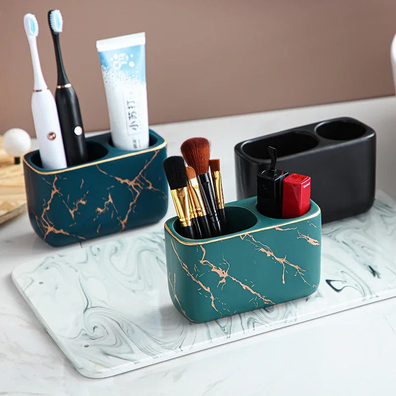 porte-brosse à dents électrique luxe pour salle de bain et rangement - vue 5 sur 16