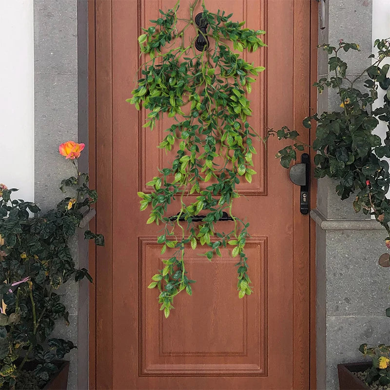 feuilles d eucalyptus artificielles en rotin pour décoration intérieure et extérieure - vue 7 sur 13
