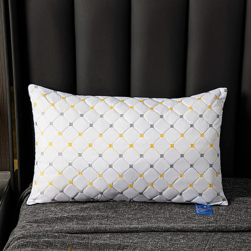 1pc Soft and Supportive White Pillow, Simple Polyester Rectangular Neck Pillow for Home and Hotel,18.9x29.13In - vue 2 sur 7