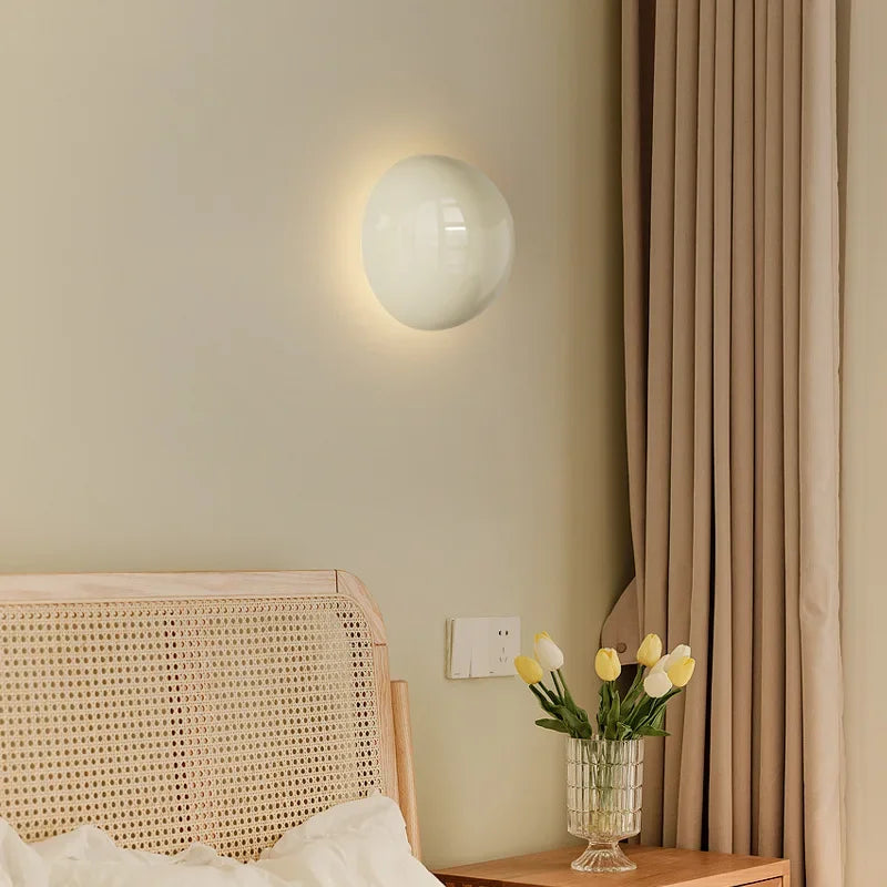 Applique murale led nordique ronde en métal décoration intérieure