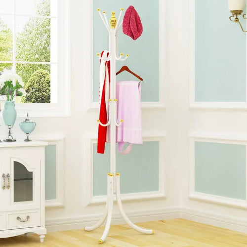 Steel Stand Vertical coat hangers ,Wall Entrance Shoe Coat Rack,Floor Clothes Wardrobes Clothing Shelf Furniture - vue 4 sur 6