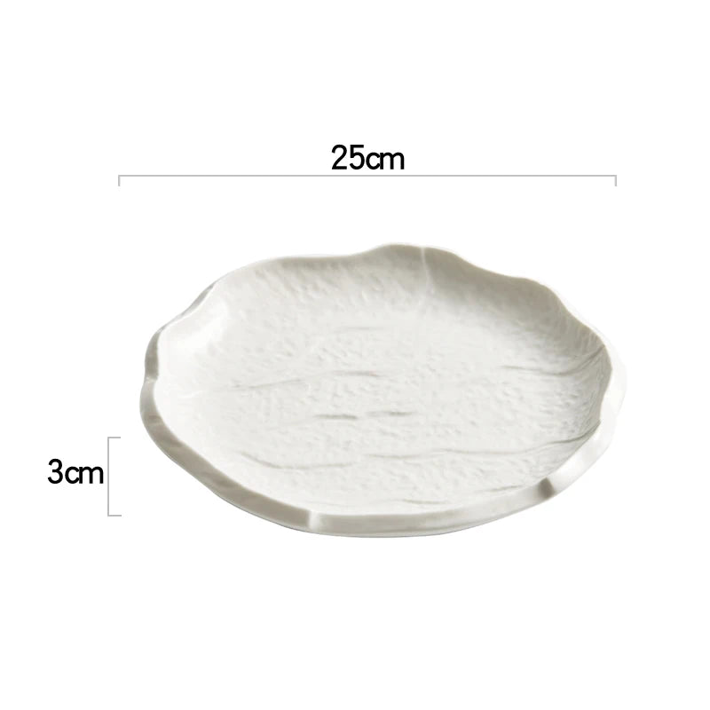 Assiettes céramique forme irrégulière style moderne cuisine - vue 8 sur 9