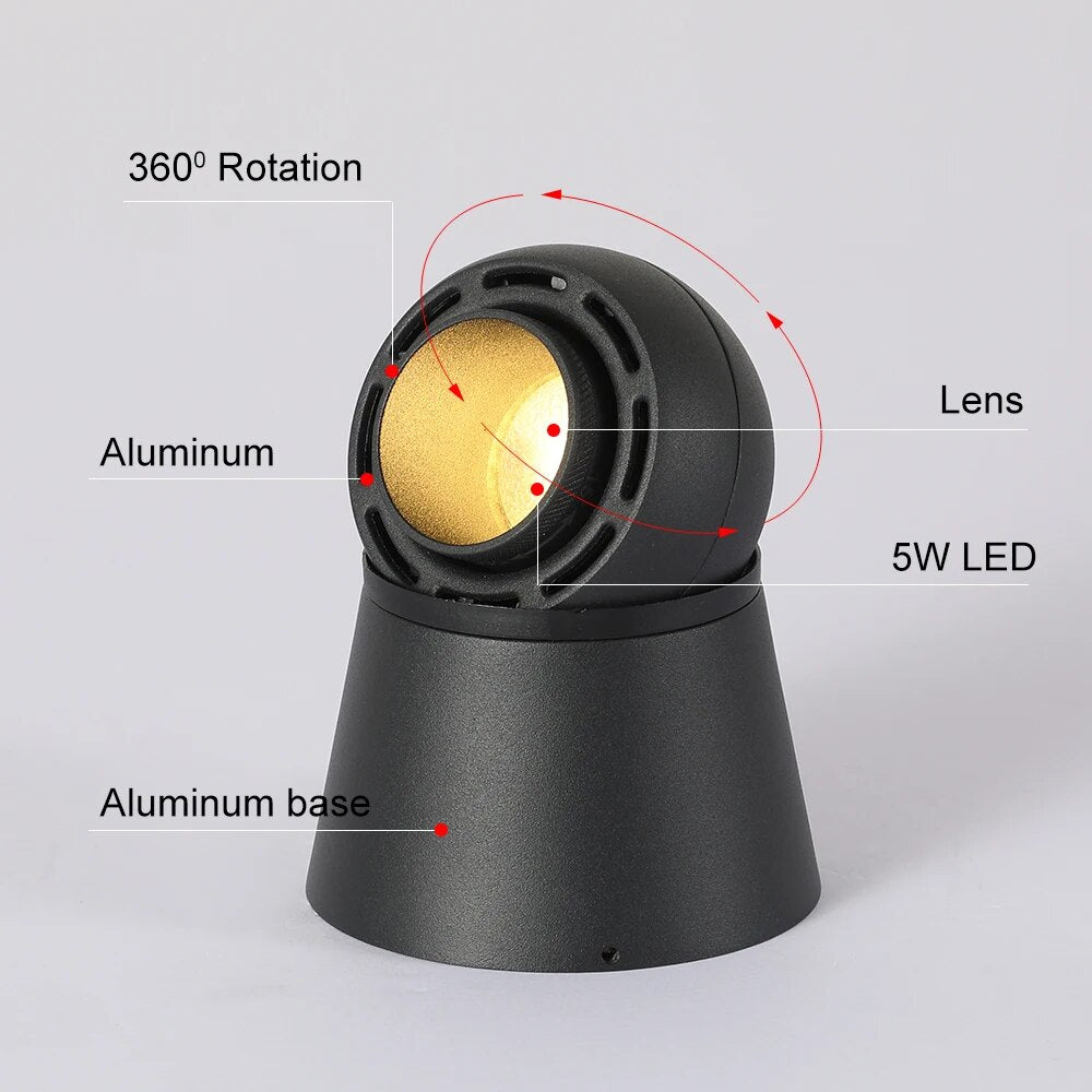 Spot Projecteur LED en boule 360° - vue 5 sur 7
