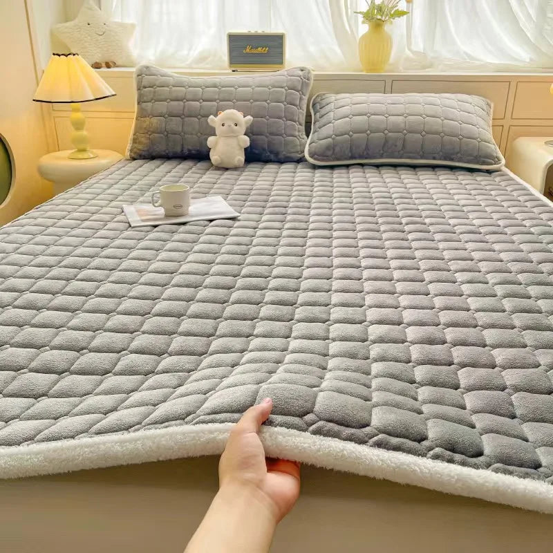 surmatelas en velours chaud épais pour un confort optimal - vue 7 sur 15