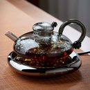 Théière verre résistante chaleur avec filtre infuseur