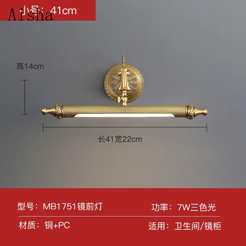 applique murale led en cuivre style nordique pour intérieur élégant - vue 7 sur 7