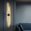 minimalist brass LED wall light for restaurant and aisle