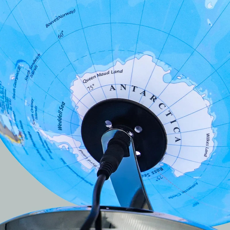 globe terrestre rotatif éducatif lumineux en anglais pour géographie - vue 4 sur 18