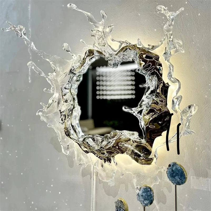 miroir goutte eau vaporisateur éclairage ambiance - vue 5 sur 12