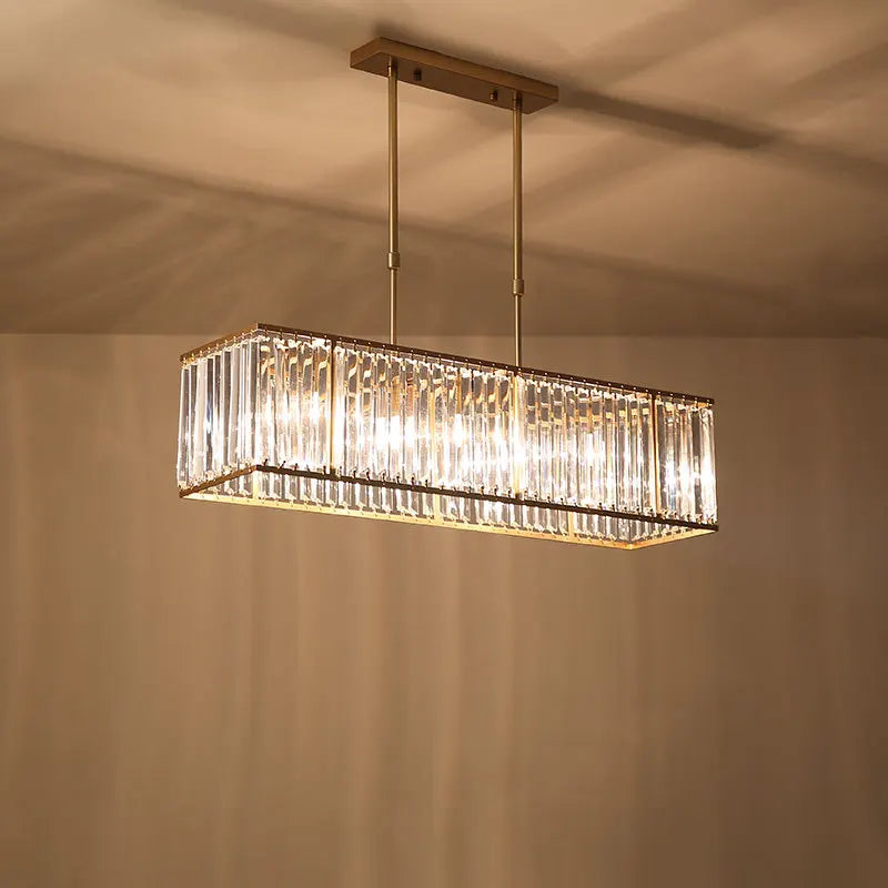 lustre fer cristal style américain moderne - vue 3 sur 8
