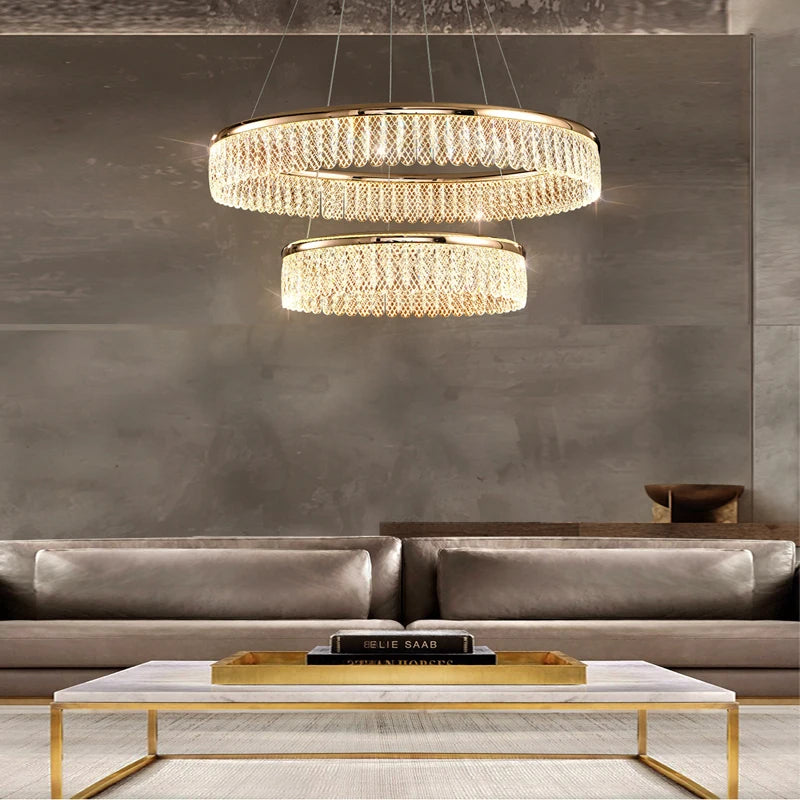 Lustre rond LED plafonnier intérieur lampara De Techo plafonnier De luxe 	 pour la saison pour la décoration intérieure - vue 5 sur 20