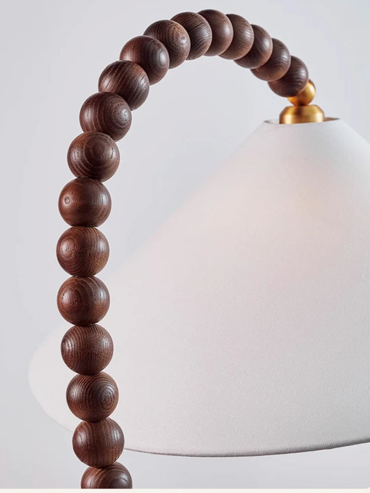 Minimalist wooden floor lamp retro style for ambient decoration - vue 5 sur 8