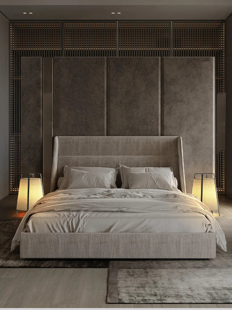 lampadaire japonais rétro en tissu design moderne élégant - vue 5 sur 8