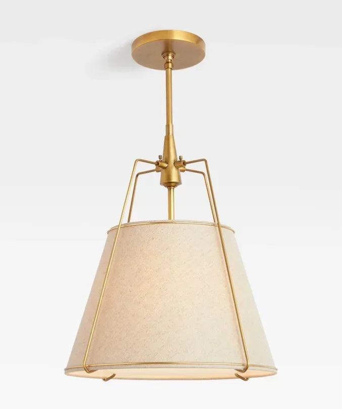 Cone drum pendant light, fabric lampshade, restaurant kitchen pendant light, indoor home decoration lighting