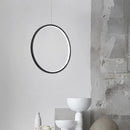Minimalist circular pendant chandelier for modern interiors