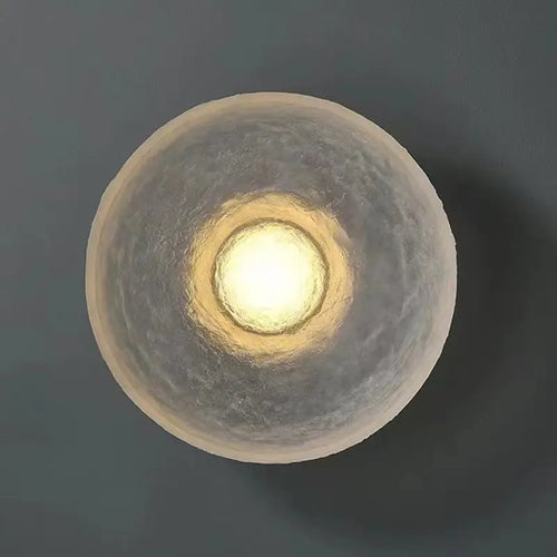 lampe circulaire design pour intérieur moderne en résine transparente