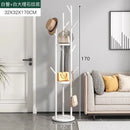 Freestanding Marble Metal Coat Rack, 3 Storage Shelves, 9 Hooks, Hall Tree for Coats, Hats, Bags, Entryway Organizer