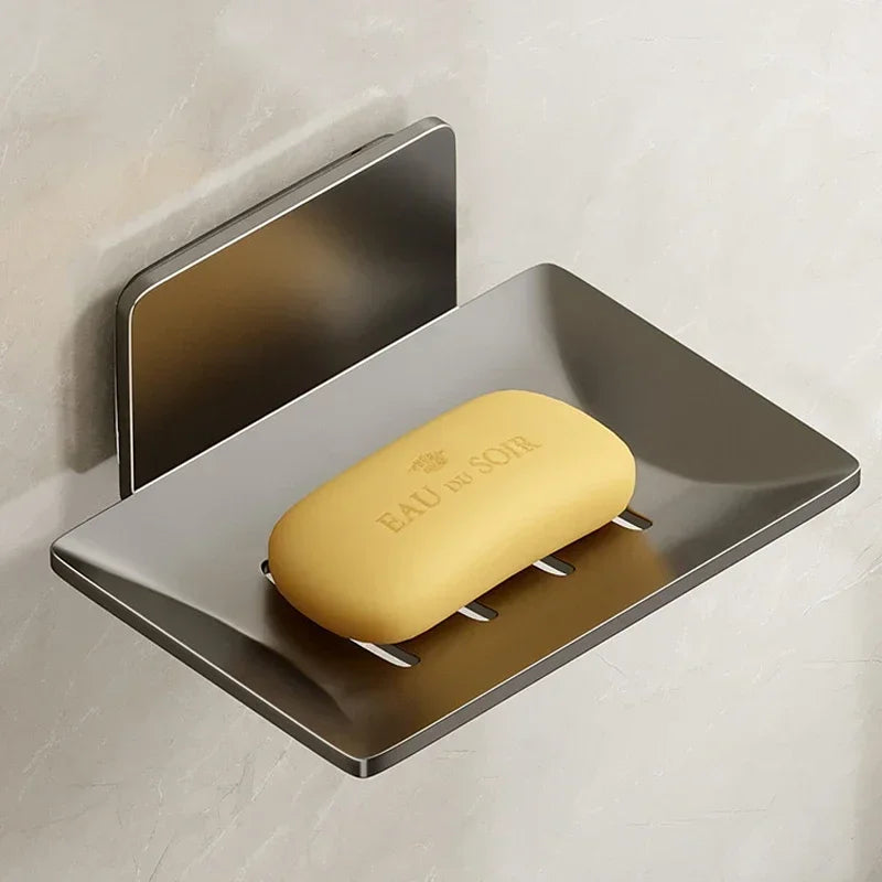 porte-savon mural en aluminium pour rangement de salle de bain et cuisine - vue 7 sur 9