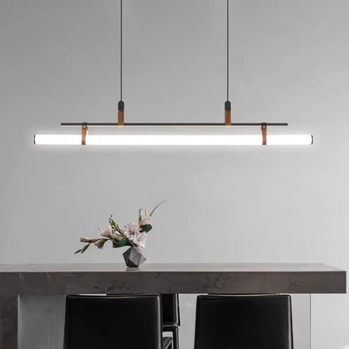 Vintage LED chandelier long lamp for dining room, office or kitchen island - vue 3 sur 11