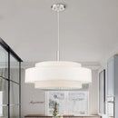 Modern minimalist fabric pendant light rounded creative ceiling lamp for living room and dining room