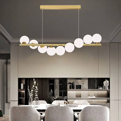 lustre créatif en verre pour bar et restaurant avec fil réglable