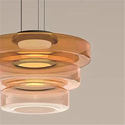 Designer glass pendant light for modern minimalist decor - vue 6 sur 24
