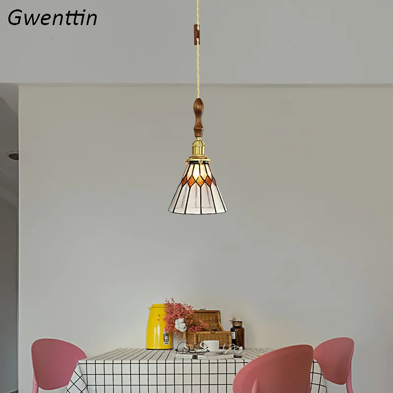 suspension méditerranéenne style tiffany pour décoration intérieure - vue 4 sur 14