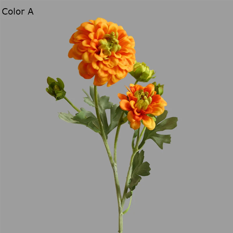 Realistic oriental chrysanthemum artificial flowers for wedding decoration - vue 8 sur 8