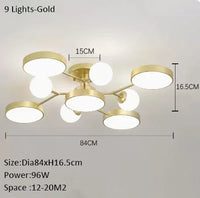 lustre led créatif pour éclairage intérieur moderne