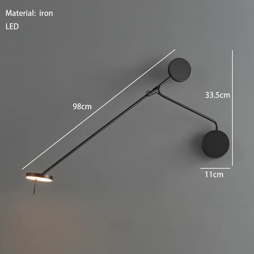 Minimalist black metal pendant light for interior decor