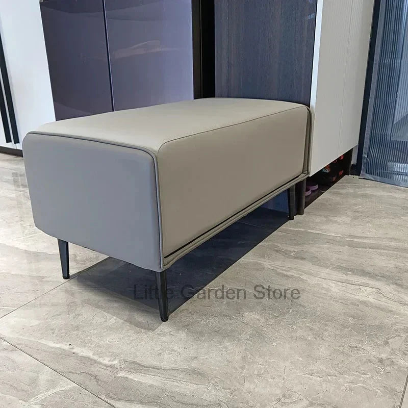 tabourets en cuir italien design pour salon et chambre - vue 5 sur 15
