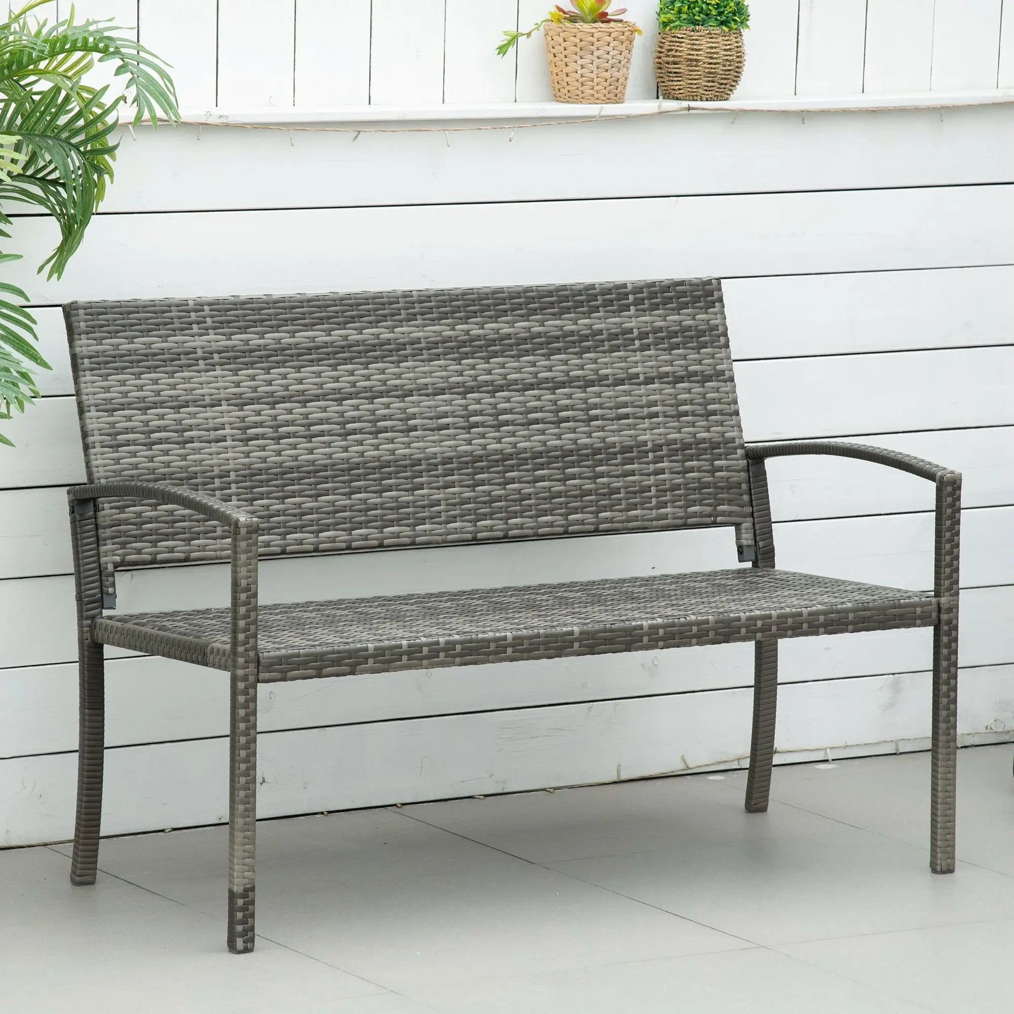 banc de patio en osier léger et design attrayant pour toutes saisons - vue 11 sur 10