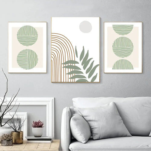 décoration murale géométrique abstraite style boho moderne