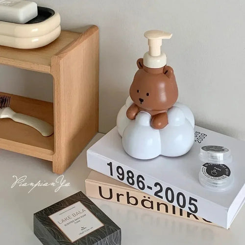 bouteille mousse ours cartoon distributeur savon désinfectant mains portable - vue 4 sur 5