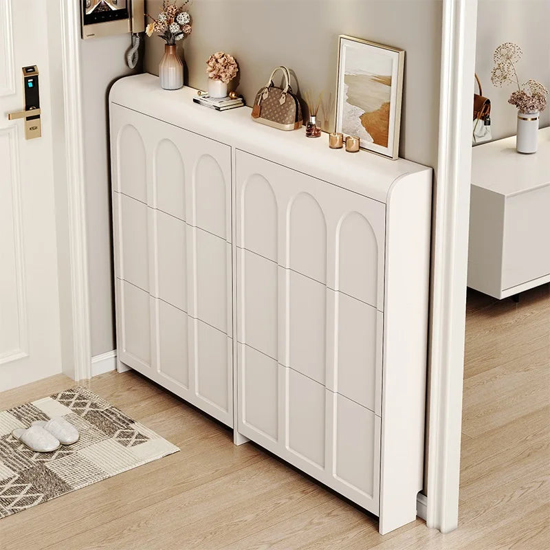 armoire à chaussures moderne en bois design nordique peu encombrant - vue 2 sur 20