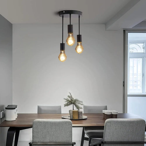 plafonnier industriel lustre décoration avec lumière led