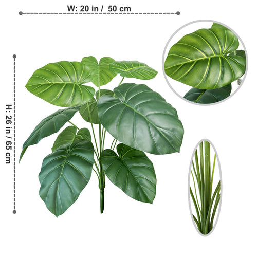 Artificial monstera plant with realistic leaves for indoor decoration - vue 14 sur 29