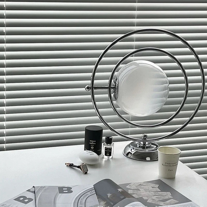 lampe de bureau design italienne en verre rotative élégante - vue 5 sur 7